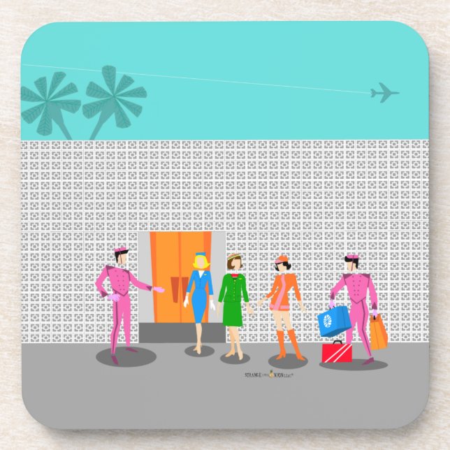 Primaveras de Palma Atômica porta copos de plástic (Frente)