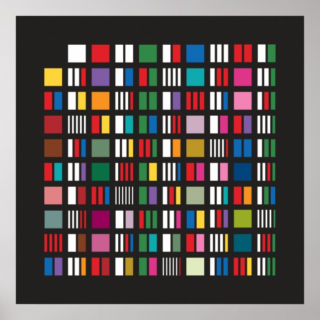 Prime Factor Poster - Black (Frente)