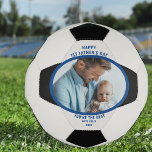 Primeira Bola Personalizada de Foto do Dia de os p<br><div class="desc">Feliz bola de futebol de Dia de os pais de 1rua que você pode personalizar para o Dia de os pais ou editar o texto para qualquer pessoa e qualquer ocasião. O modelo está configurado para que você adicione sua foto favorita, que é exibida em forma oval. Se tiver algum...</div>