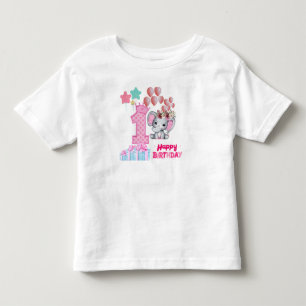Primeira Camisa de Aniversário Feliz para Bebê