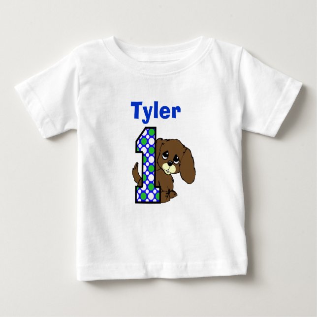Primeira Camiseta de cão de Aniversário (Frente)