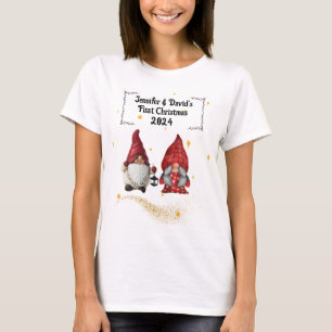 Primeira camiseta Gnomo dos casais de Natal
