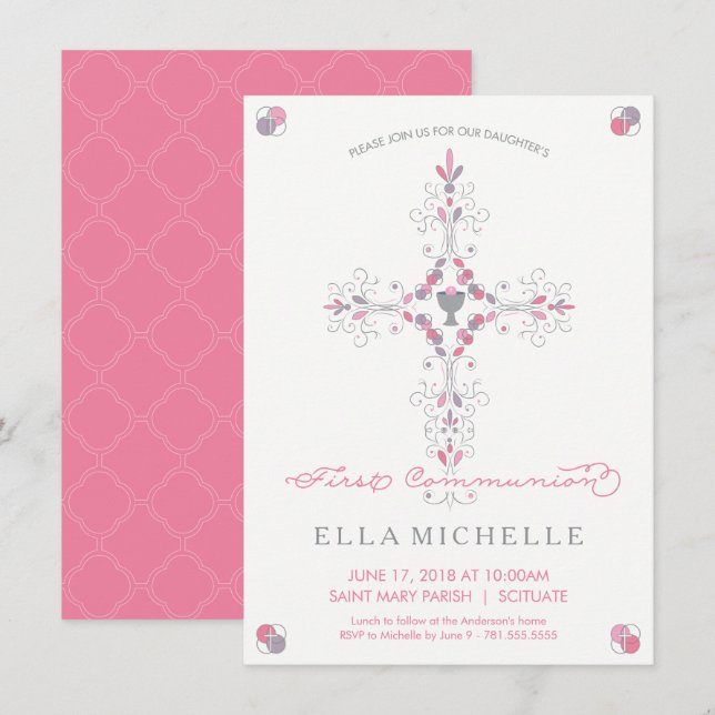 Primeira Comunhão - 1rua de Santo Convite Comunitá (Frente/Verso)