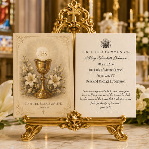 Primeira Comunhão da Elegante Lírio Eucarístico