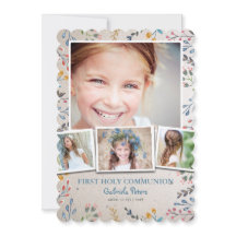 Primeira Comunhão Floral | Convites de Foto