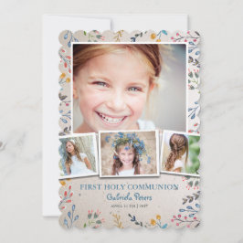 Primeira Comunhão Floral | Convites de Foto