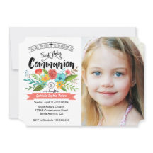 Primeira Comunhão Floral | Convites de Foto