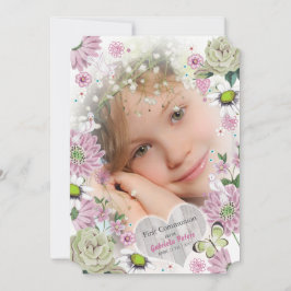Primeira Comunhão Floral | Convites de Foto