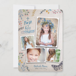 Primeira Comunhão Sagrada Floral | Convites para F