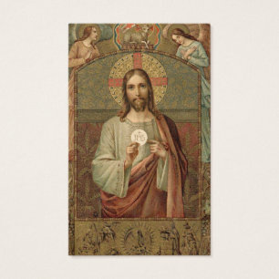 PRIMEIRA COMUNIÃO SAGRADA JESUS ANJOS CARTÃO SAGRA
