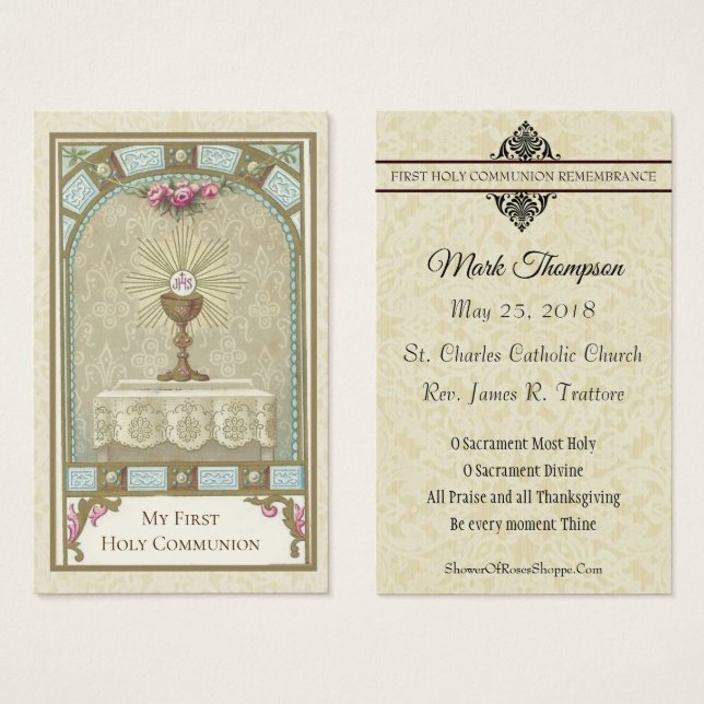 PRIMEIRA COMUNIÃO SOLENE EUCARISTIA NO ALTAR (Frente & Verso)