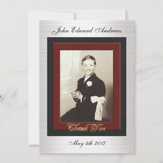 Primeira Comunicação - Cartões de agradecimento (Frente)