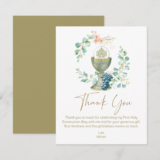 Primeira Comunicação Obrigado Eucalyptus (Frente/Verso)