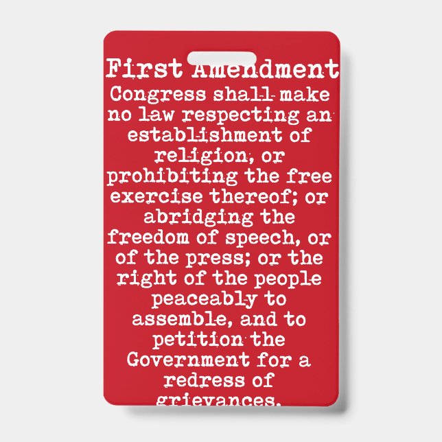 Primeira Emenda Imprensa Crachá (Frente)