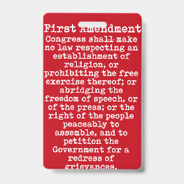 Primeira Emenda Imprensa Crachá