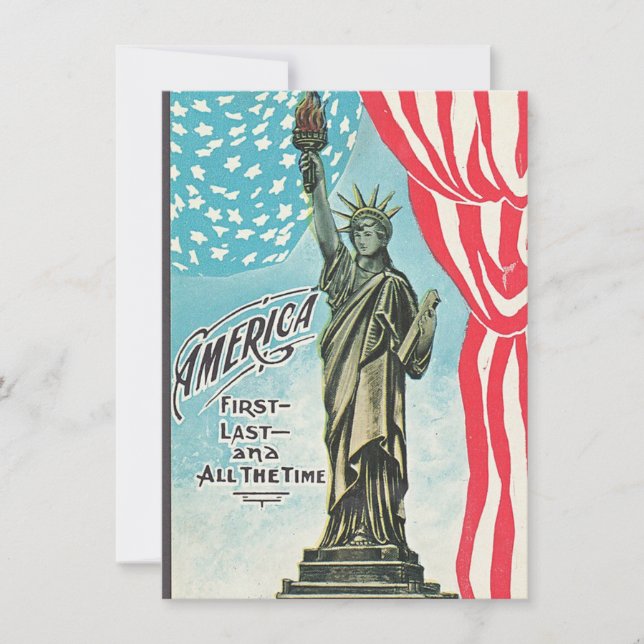 Primeira Estátua Vintage Da Liberdade América (Frente)