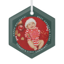 Primeira Foto de Bebê no Natal Vovó Festa