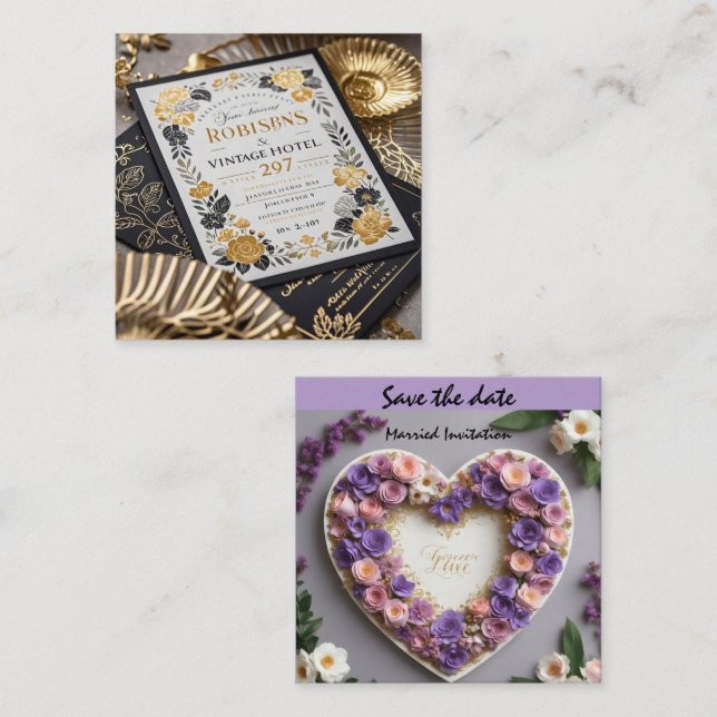 Primeira Impressão Importante! Cartão de casamento (Frente/Verso)