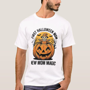 Primeira Mãe de Halloween Camisa Vintage de Abóbor