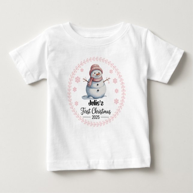 Primeira Menina Personalizada para Camiseta do Nat (Frente)