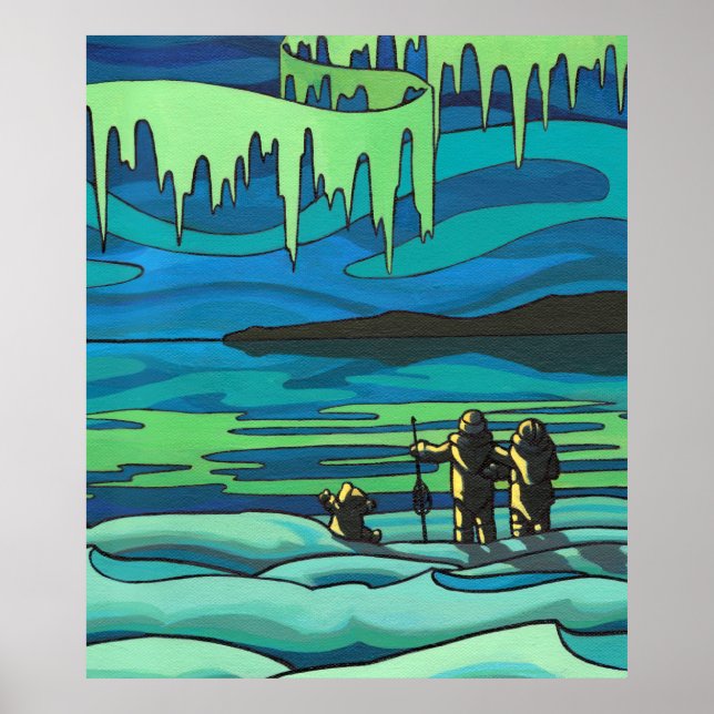 Primeira Nação Pintura Impressão Inuit Love Impres (Frente)