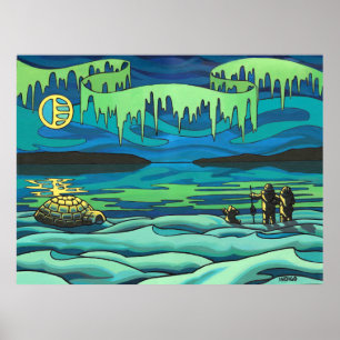 Primeira Nação Pintura Impressão Inuit Love Impres