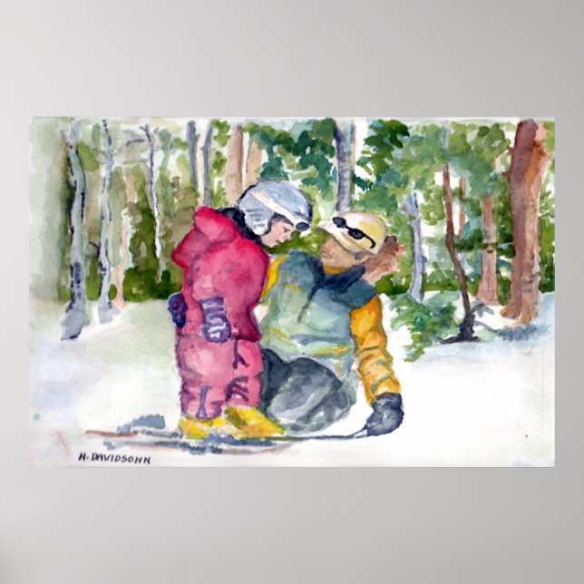 PRIMEIRA NEVE - POSTERS DE COR DE ÁGUA - H DAVIDSO (Frente)