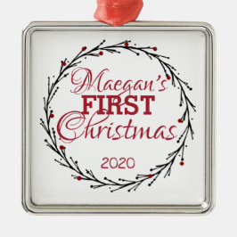 PRIMEIRA ORNAMENTO DE NATAL PERSONALIZADO