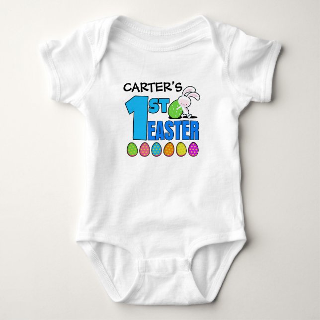 Primeira Páscoa Camisa personalizada do bebê (Frente)