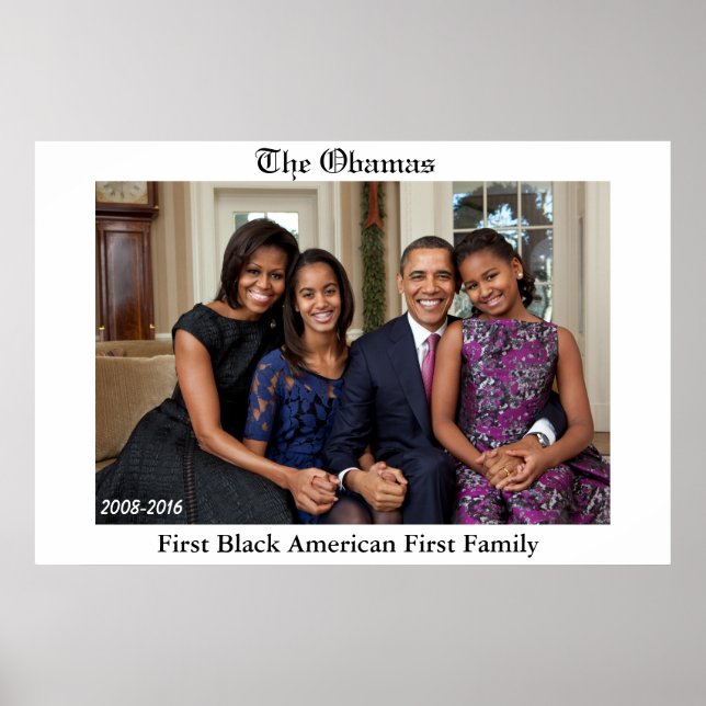 PRIMEIRA poster DA PRIMEIRA FAMÍLIA NEGRA AMERICAN (Frente)