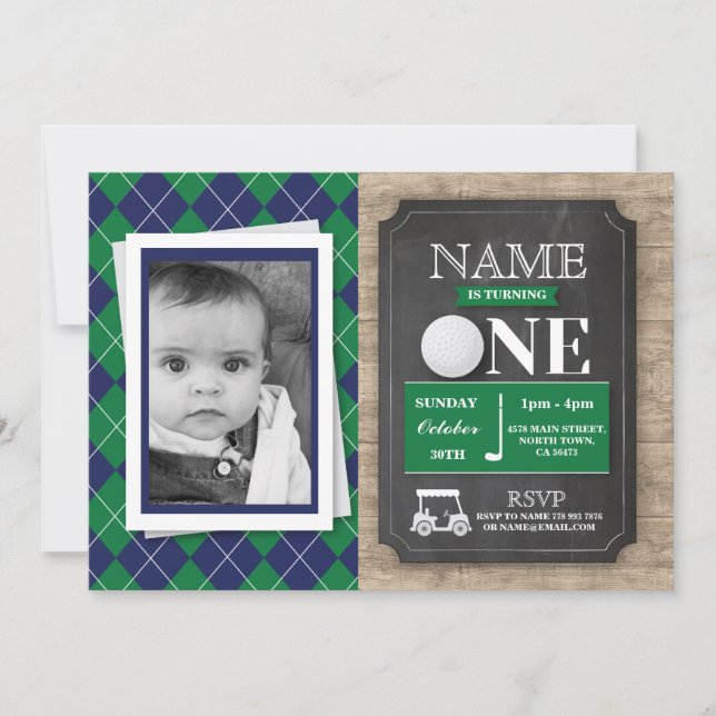 Primeira rua de Golf 11 Foto de convite para Festa (Frente)