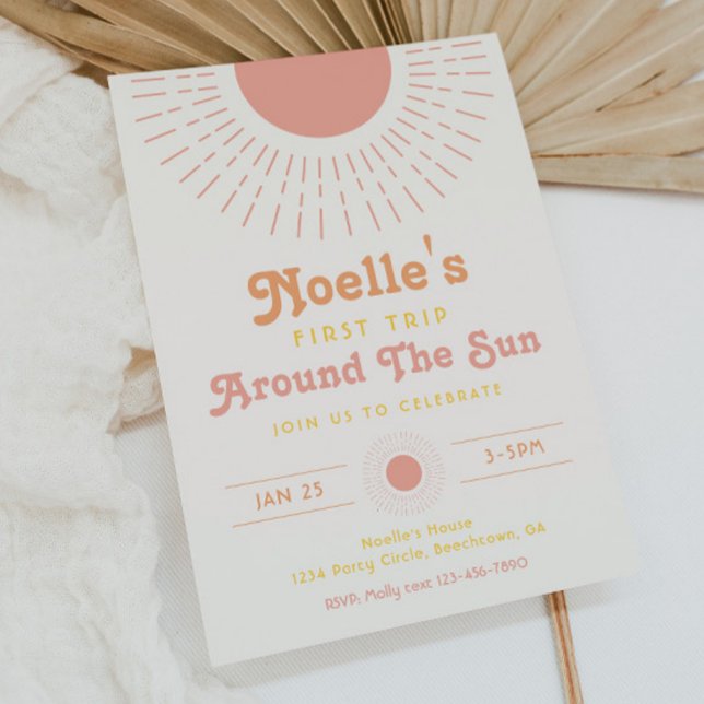 Primeira viagem da garota ao redor do convite do s (Criador carregado)