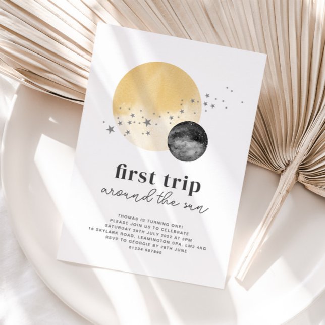 Primeira Viagem De cinza Em Torno Do Convite Sun A (Criador carregado)