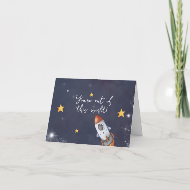 Primeira viagem em torno do Cartões de agradecimen (Frente)