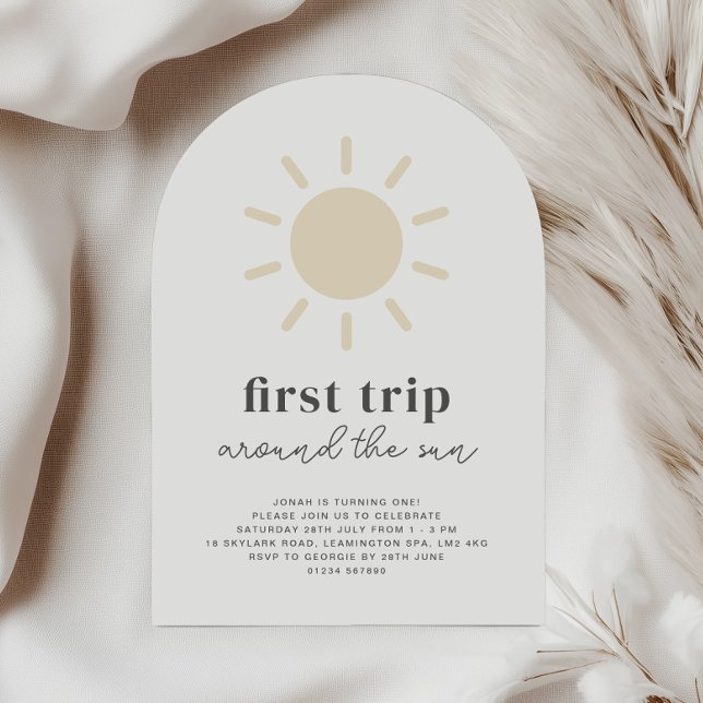 Primeira Viagem Em Torno Do Convite De Aniversário (Criador carregado)