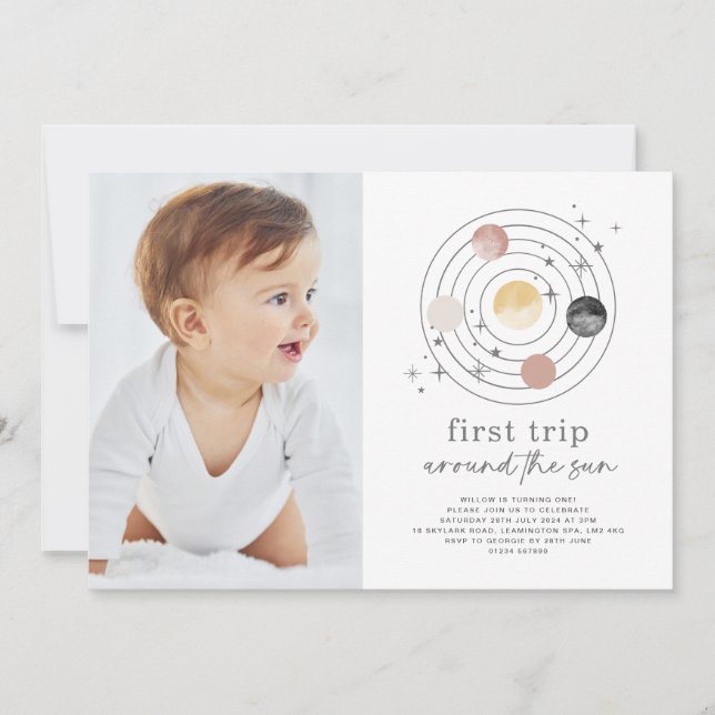 Primeira Viagem Em Torno Do Convite De Fotografia  (Frente)