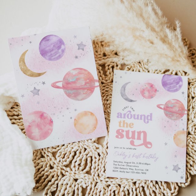 Primeira viagem em torno do convite espacial solar (Criador carregado)