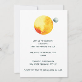 Primeira viagem em torno do convite solar