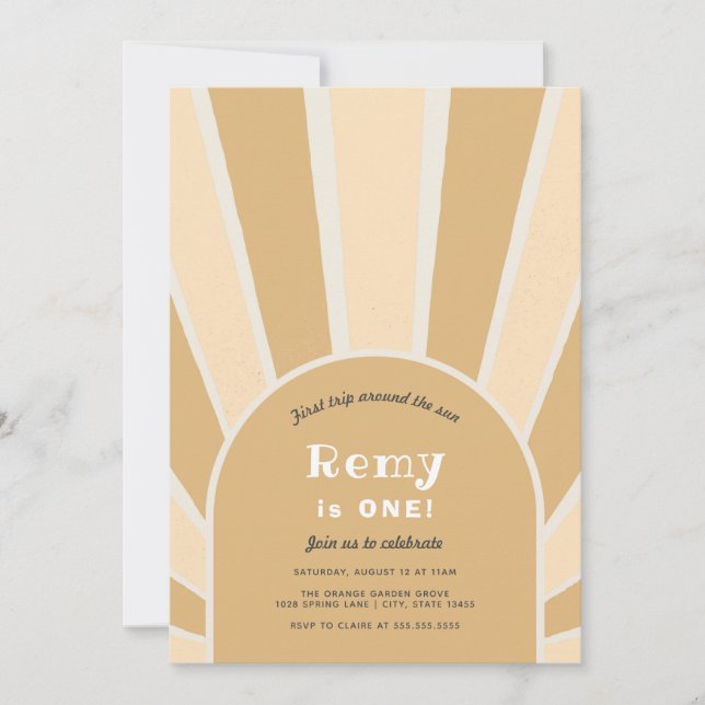 Primeira Viagem em torno do Convite Sun Aniversári (Frente)