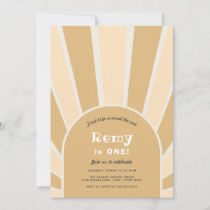 Primeira Viagem em torno do Convite Sun Aniversári