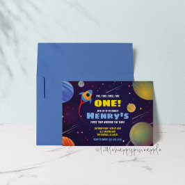 Primeira Viagem Em Torno Do Convite Sun Aniversári