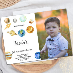 Primeira Viagem em torno do Convite Sun Aniversári