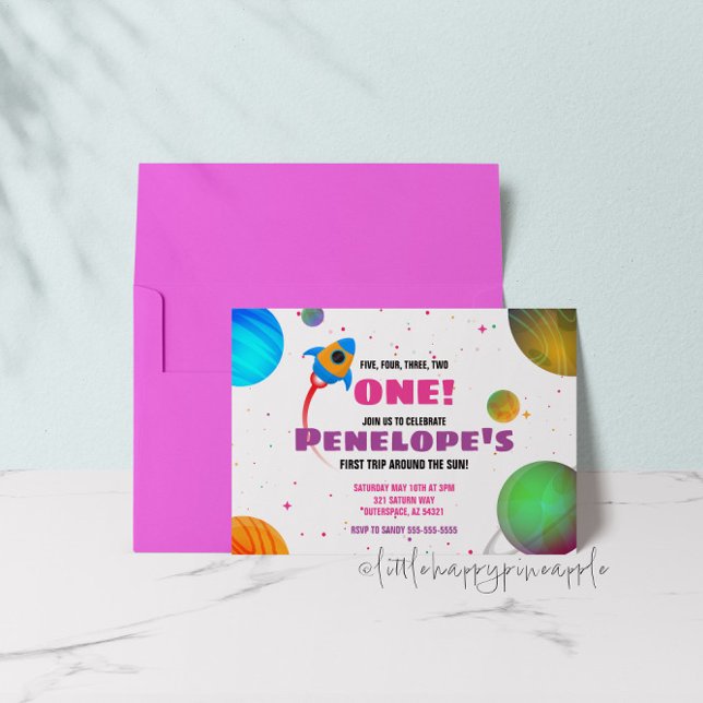 Primeira Viagem Em Torno Do Convite Sun Aniversári (Criador carregado)