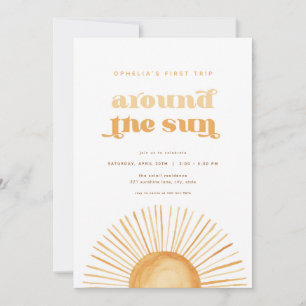 Primeira Viagem em torno do Convite Sun Aniversári