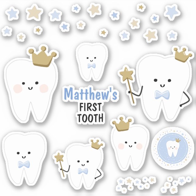 Primeiro adesivo de dente, decote de papel ou deco (Frente)