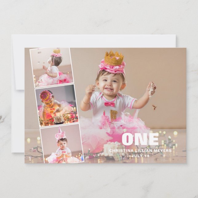 Primeiro Aniversário 4 Anúncio de Nascimento da Co (Frente)