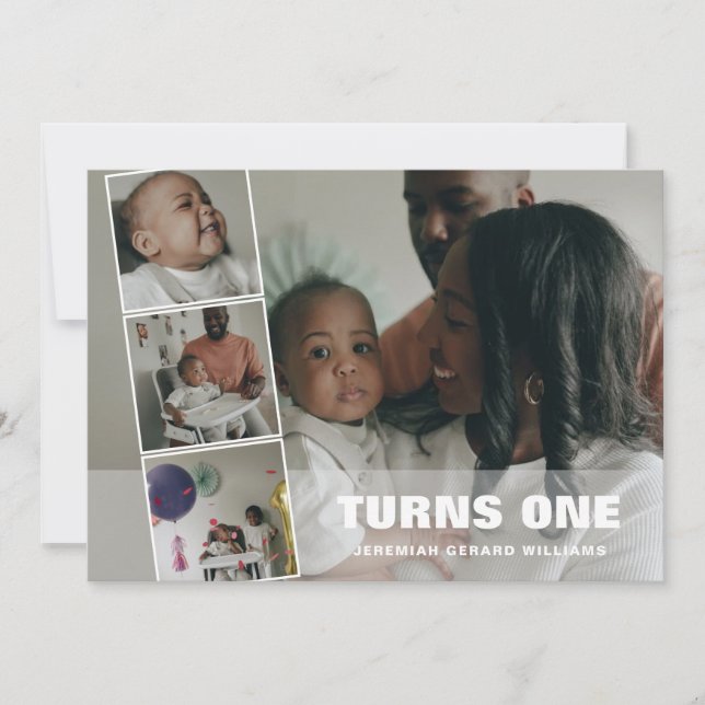 Primeiro Aniversário 4 Anúncio de Nascimento da Co (Frente)