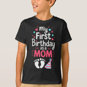 Primeiro aniversário como camisa de mãe mulheres m