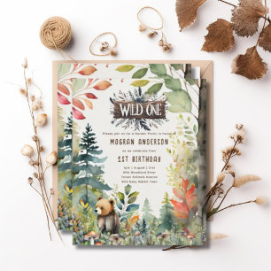 Primeiro aniversario De Animais Selvagens De Urso-