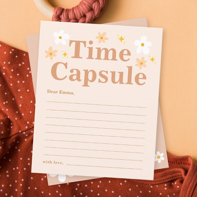 Primeiro aniversario de Boho Retro Daisy Time Cart (Criador carregado)